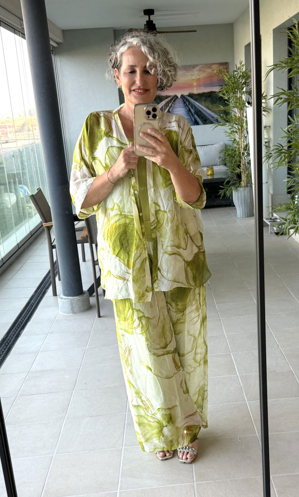 Set 3 Pezzi Verde Fantasia