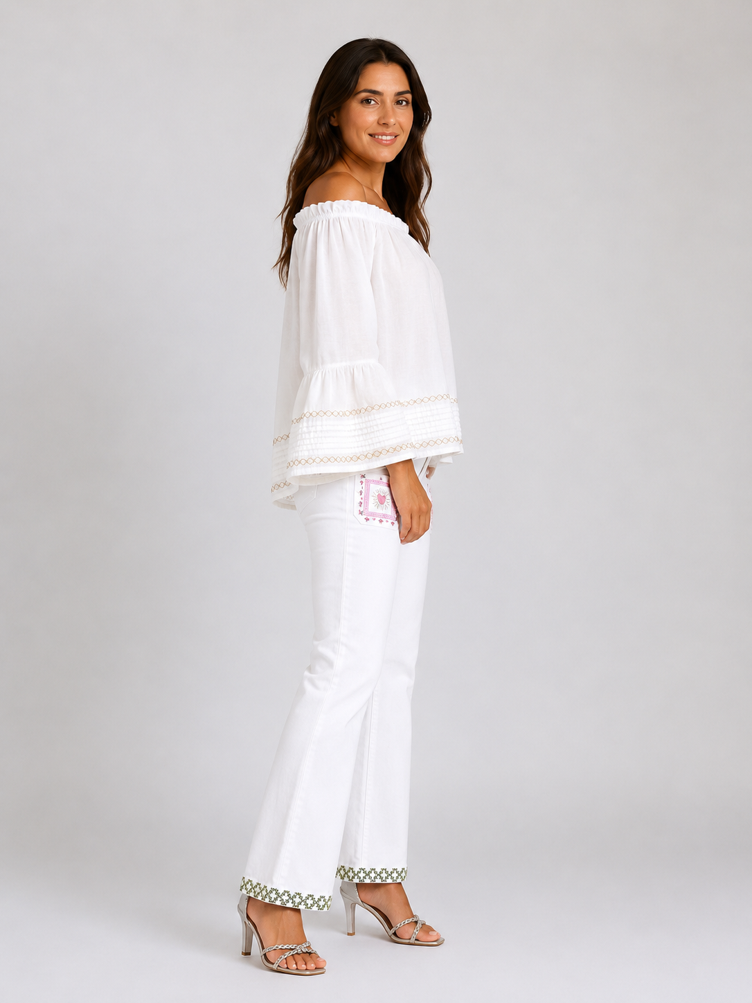 Blusa Blanca Hombros Descubiertos