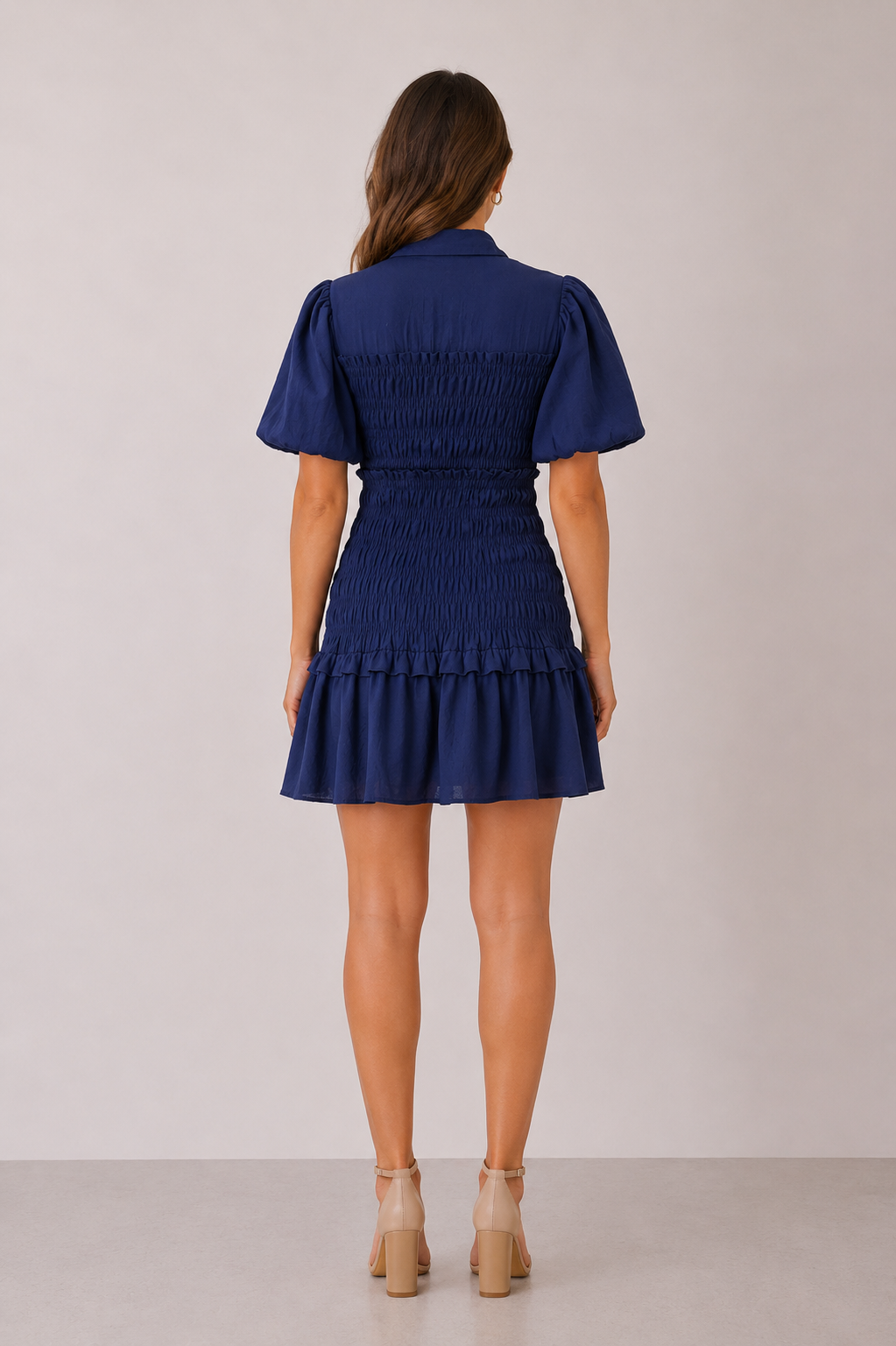 Vestido Camisero Nido de Abeja