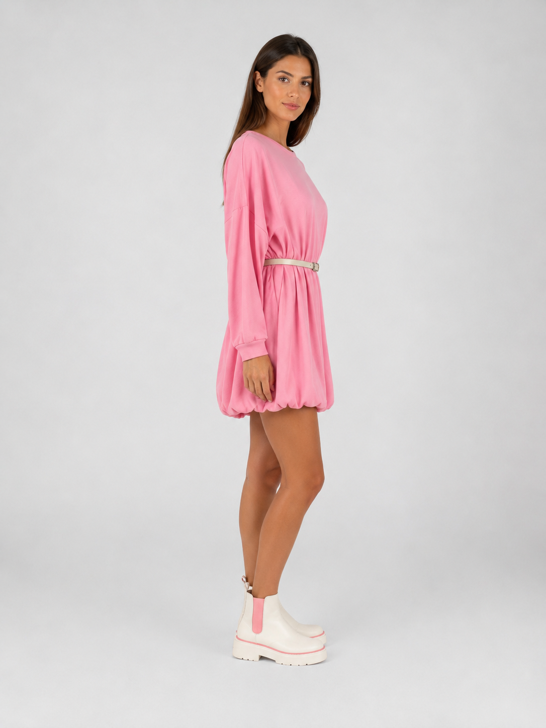 Vestido Globo Manga Larga