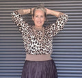 Sudadera de Raso con Estampado Animal Print