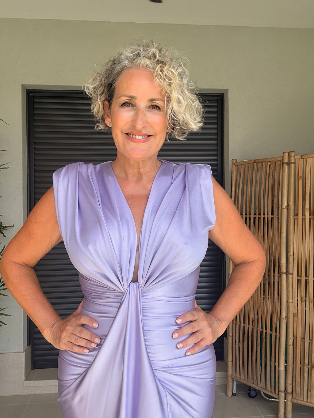 Abito Diva Malva con Spacco Anteriore