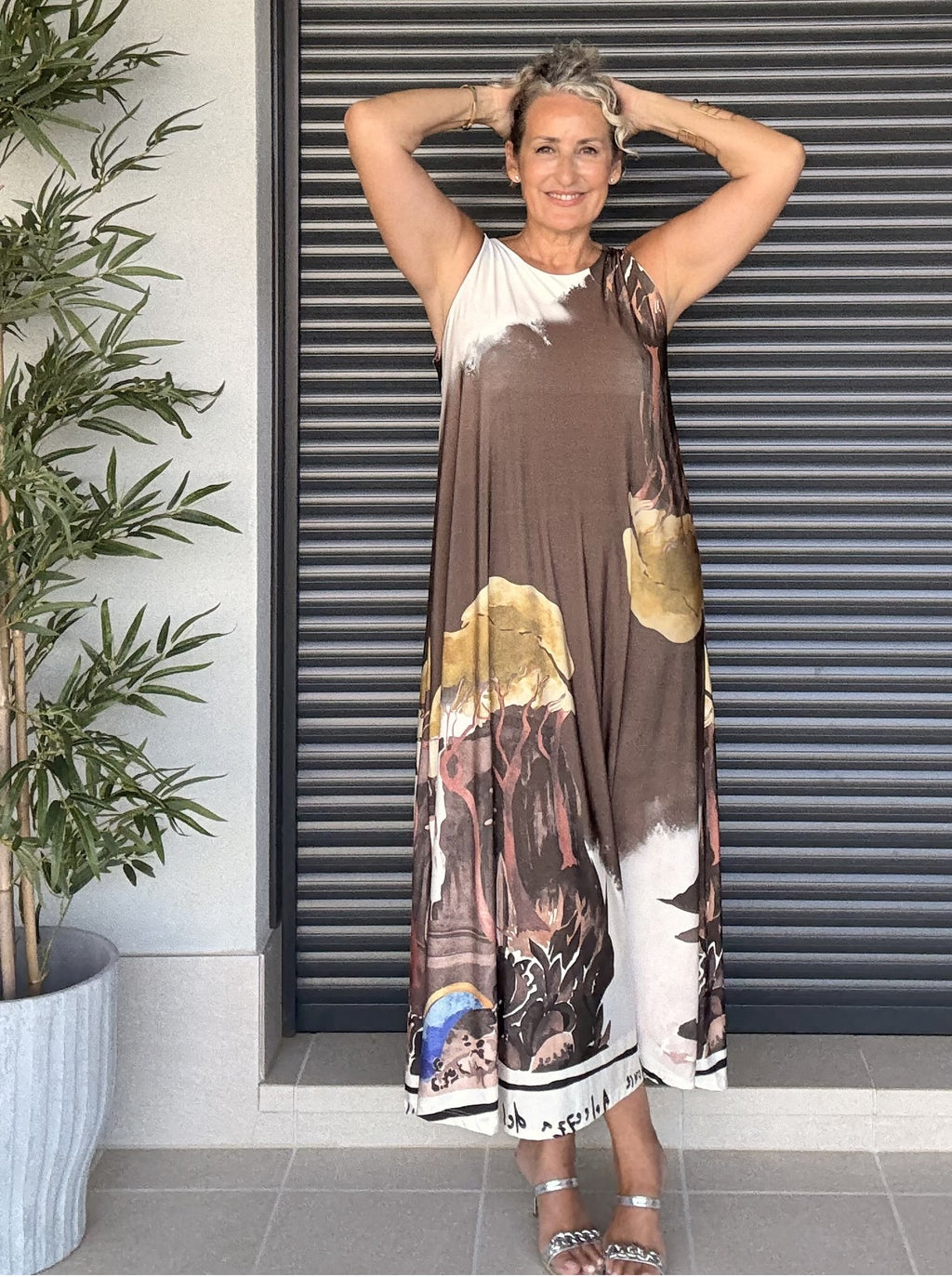 Vestido Midi de Punto de Seda