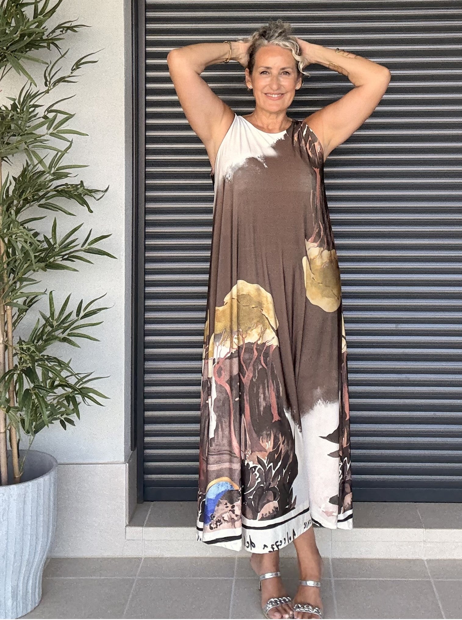 Vestido Midi de Punto de Seda