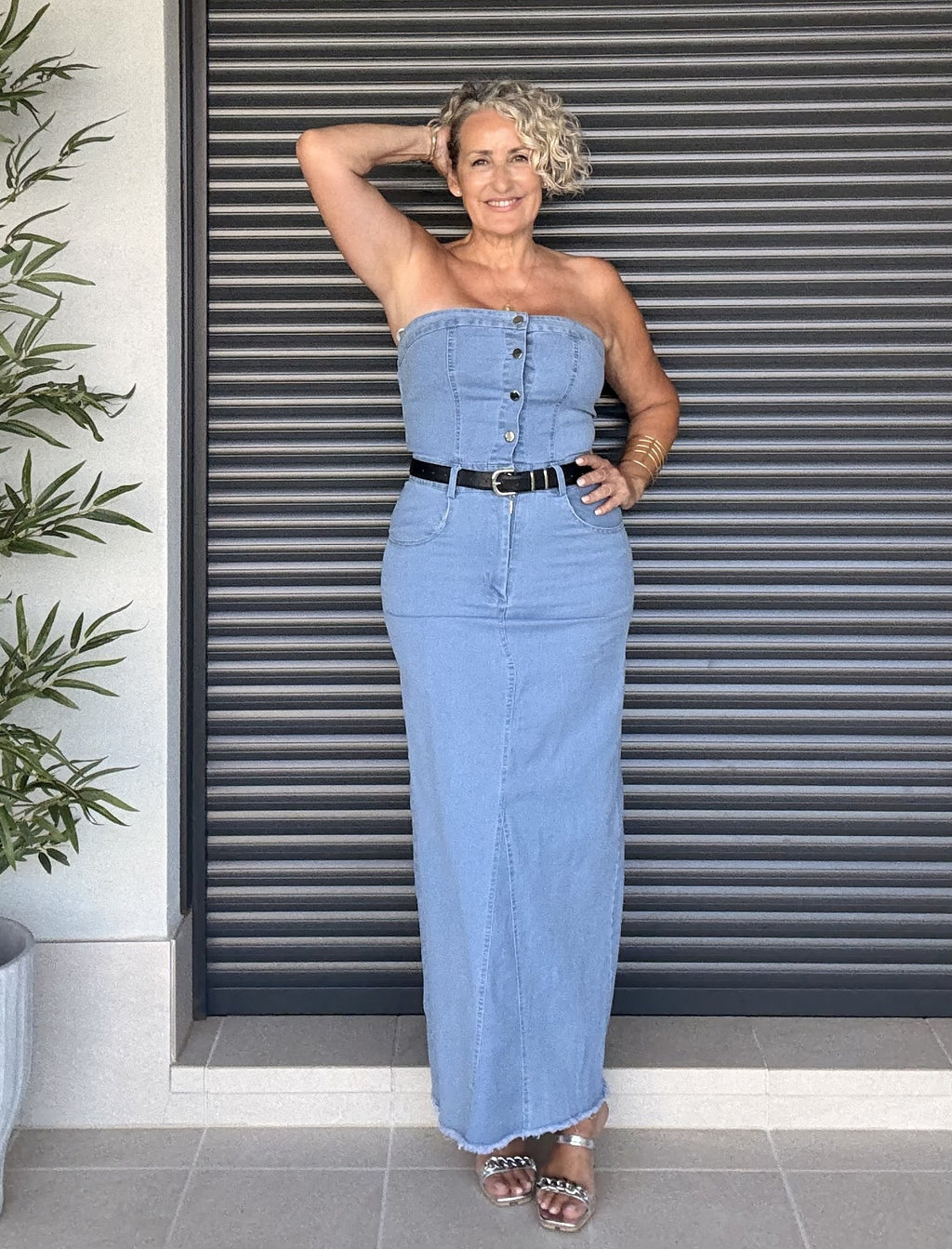 Vestido Denim Palabra de Honor