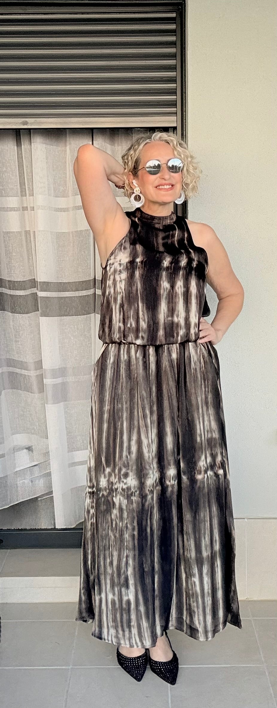 Conjunto Top Halter y Falda Midi Tie-Dye