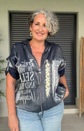 Cazadora Bomber Satinada Gris con Capucha