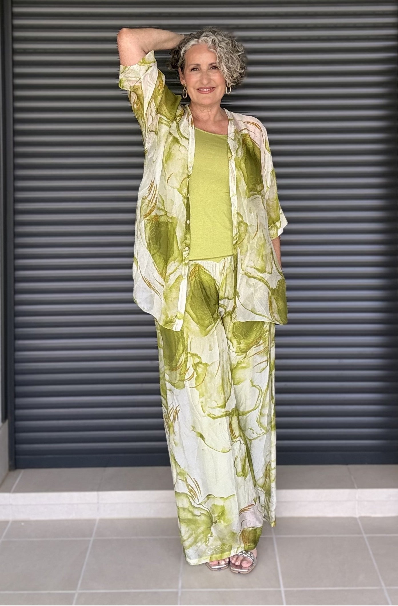 Conjunto 3 Piezas Verde Estampado