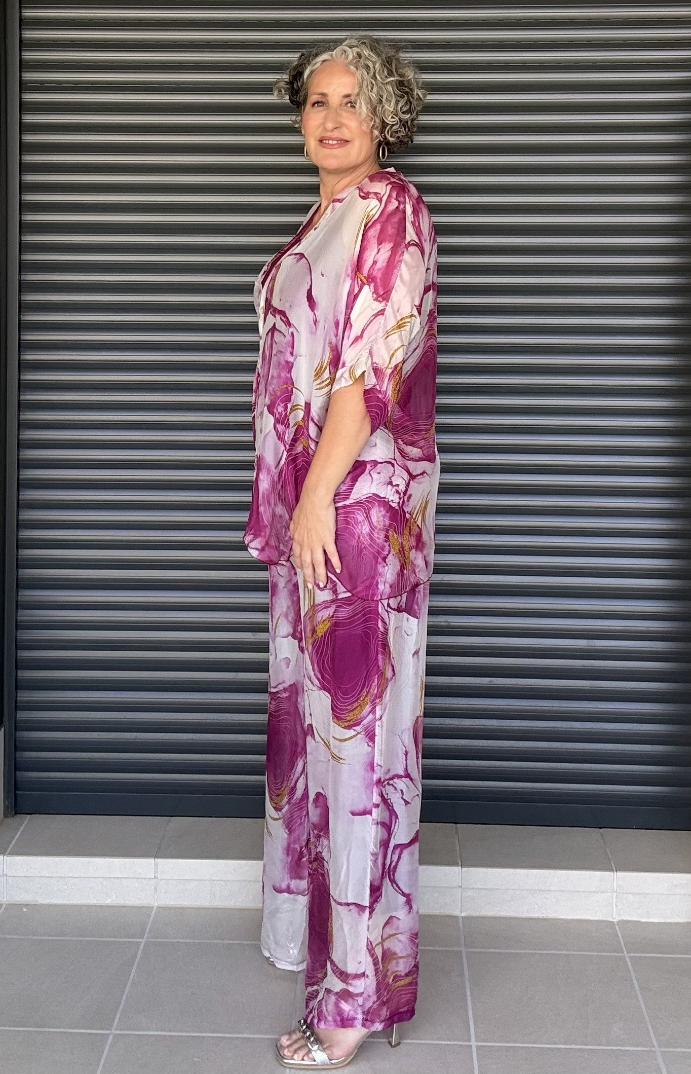 Conjunto 3 Piezas Estampado Fucsia