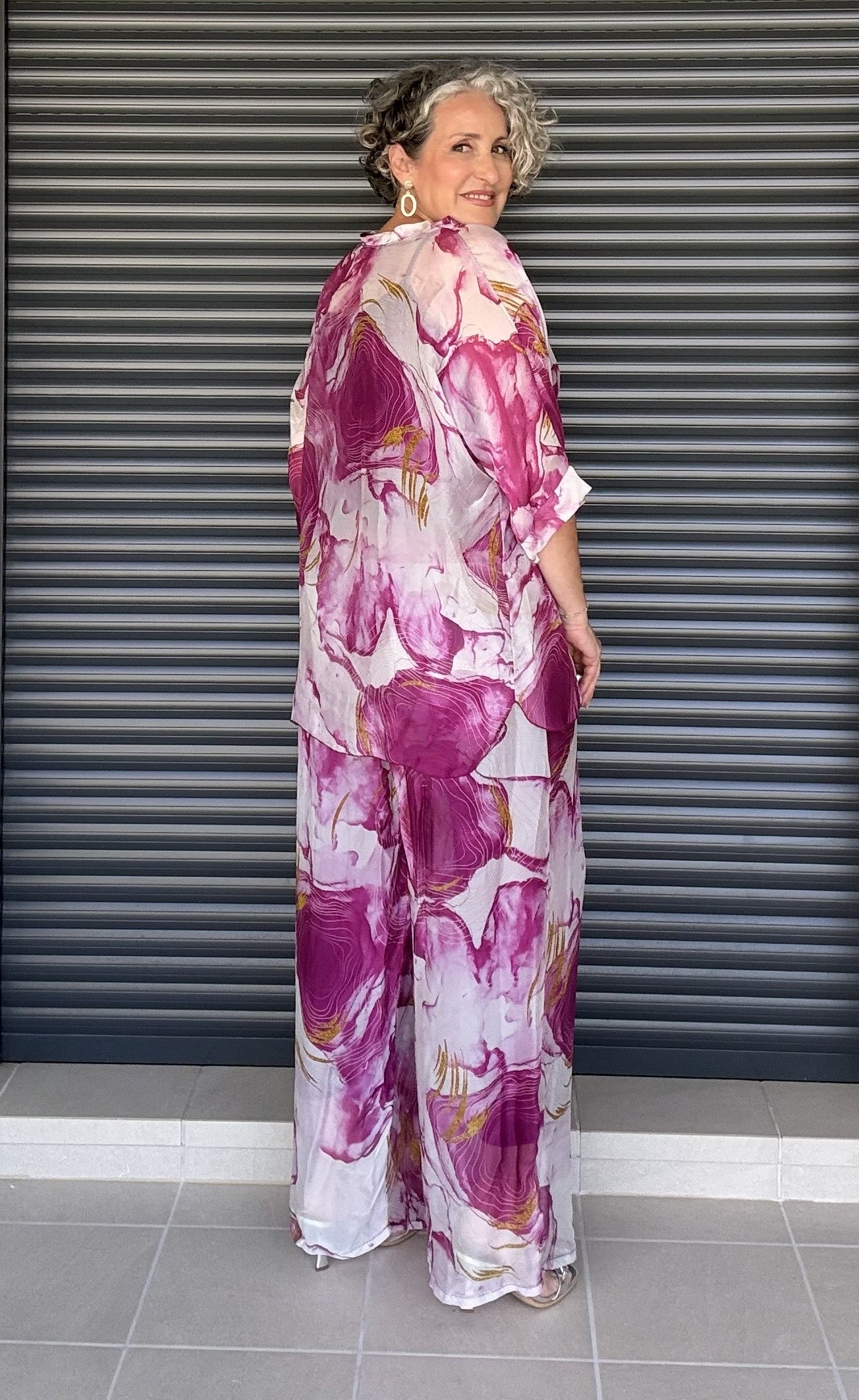 Conjunto 3 Piezas Estampado Fucsia
