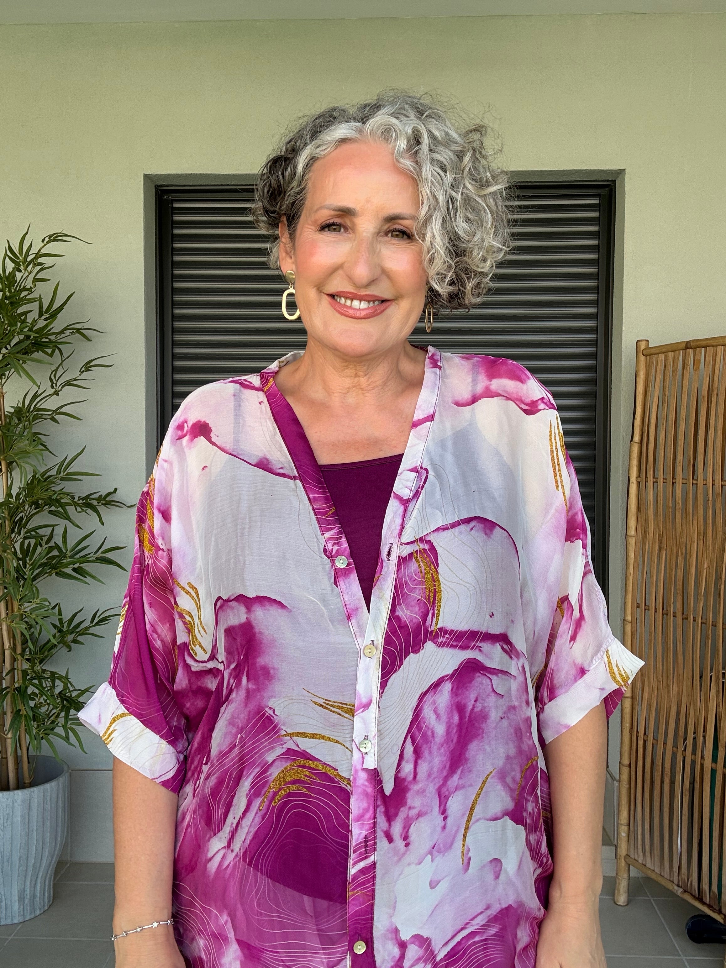 Conjunto 3 Piezas Estampado Fucsia
