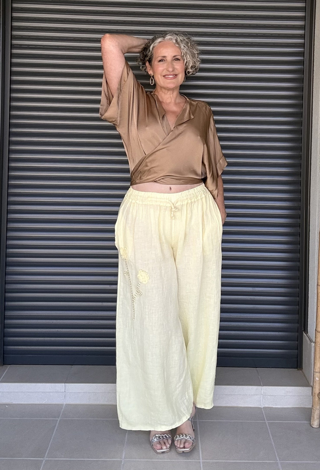 Pantalón Lino Blanco