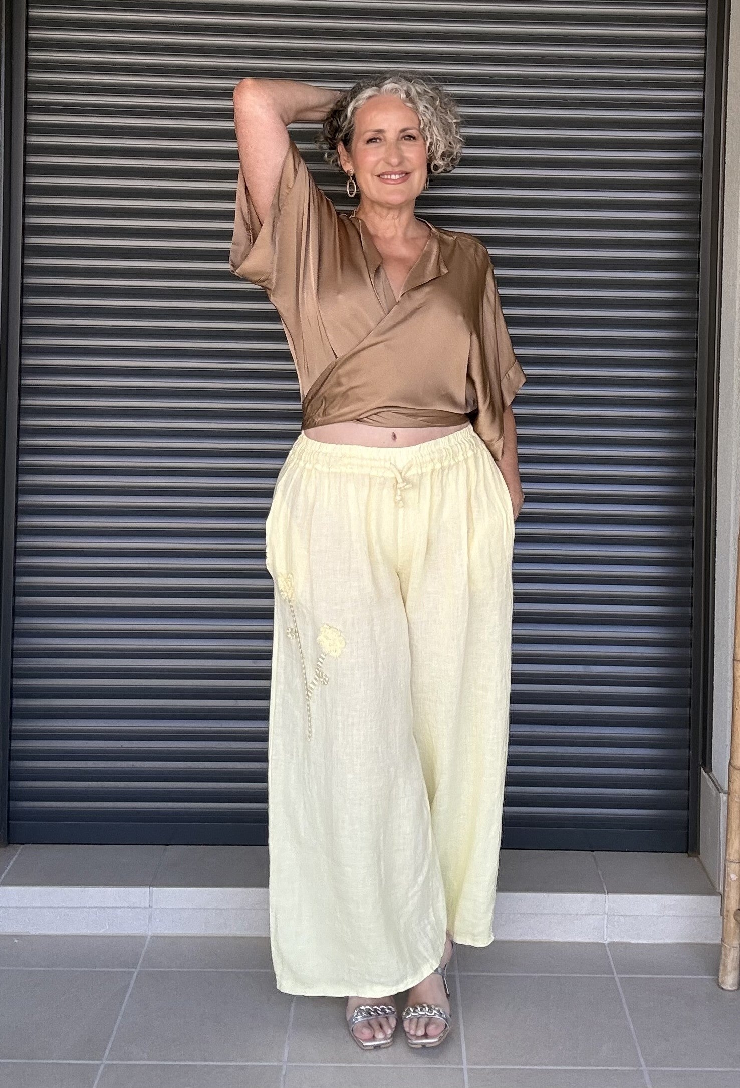 Pantalón Lino Blanco