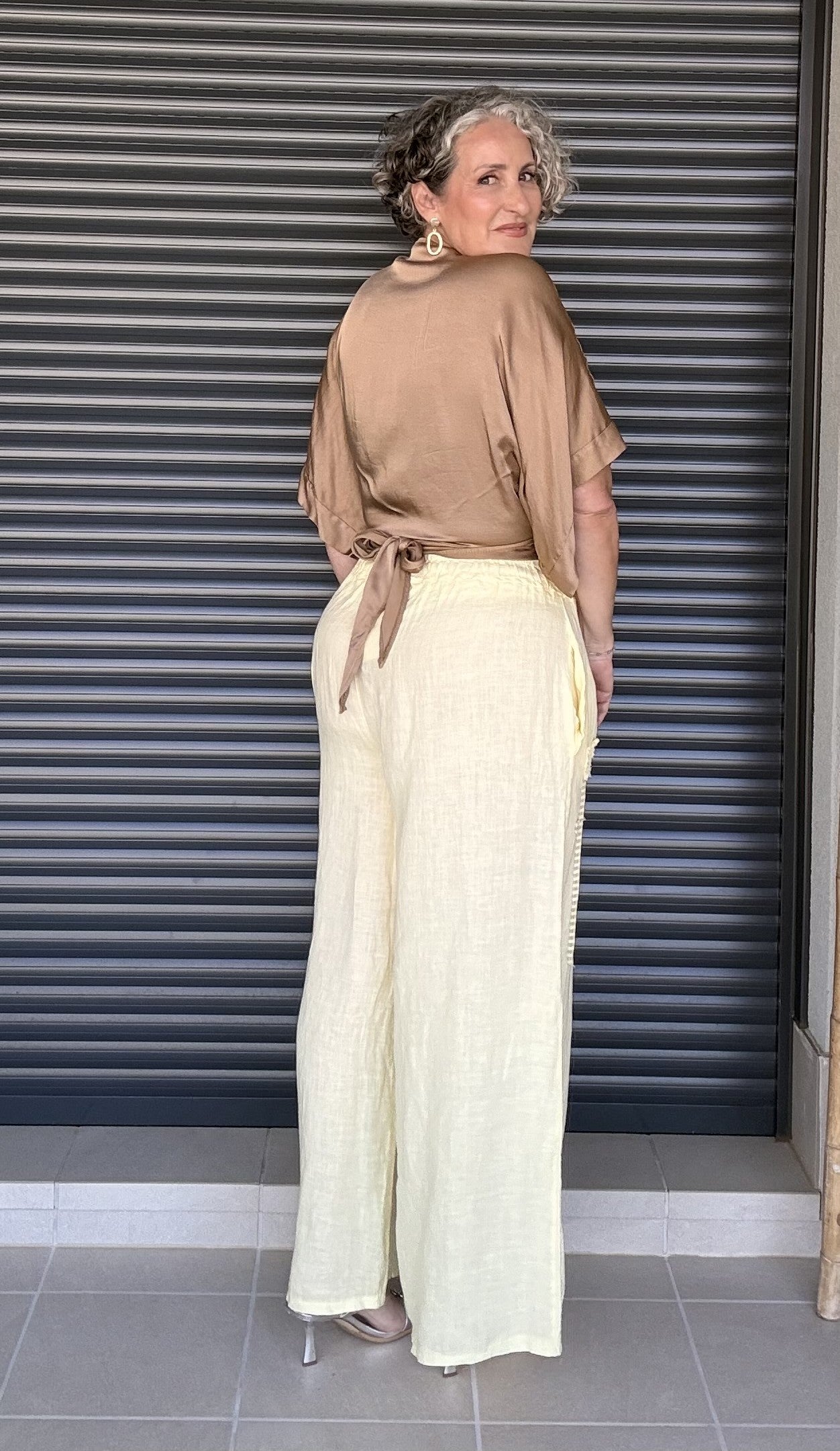 Pantalón Lino Amarillo