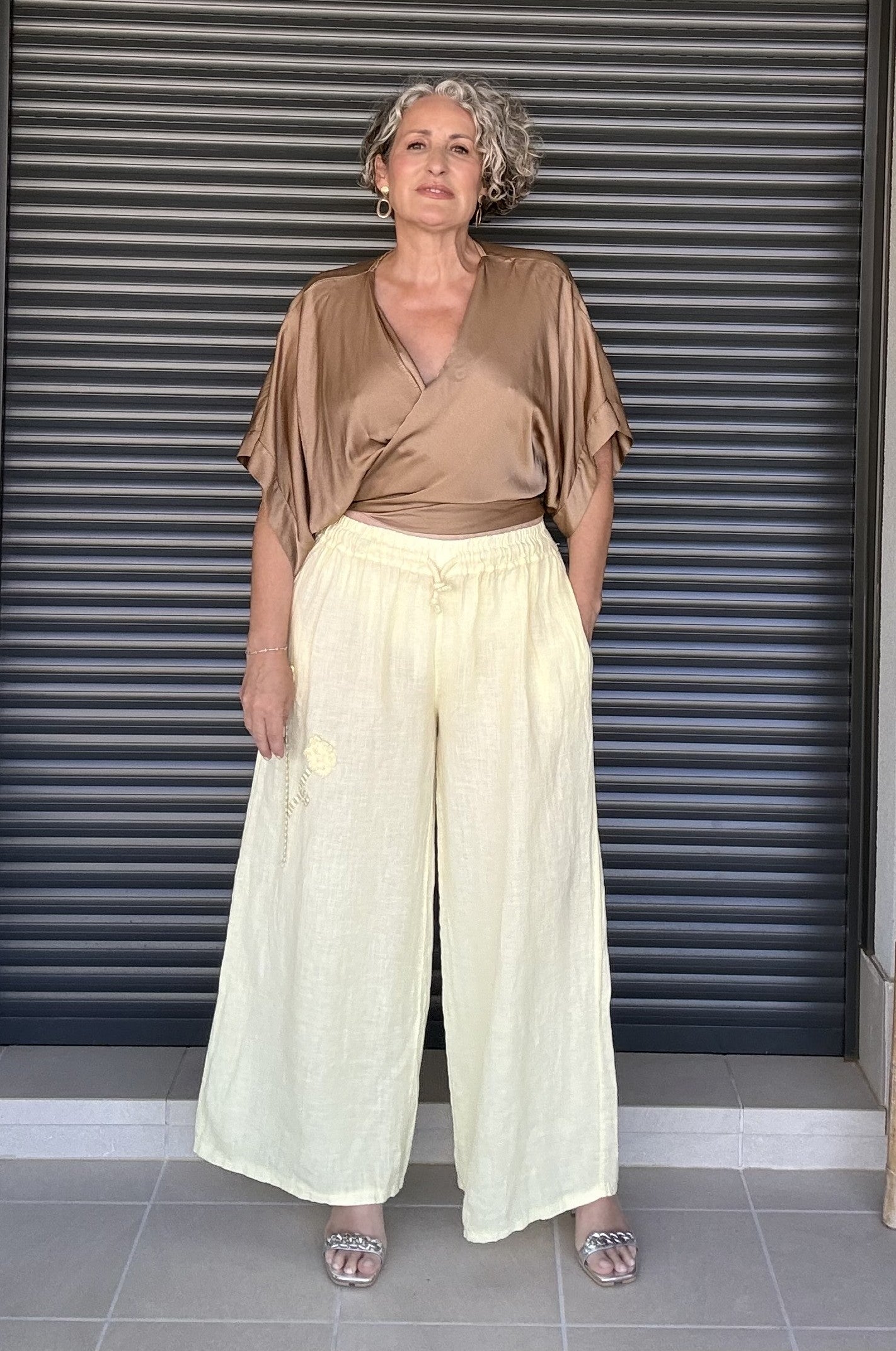 Pantalón Lino Blanco