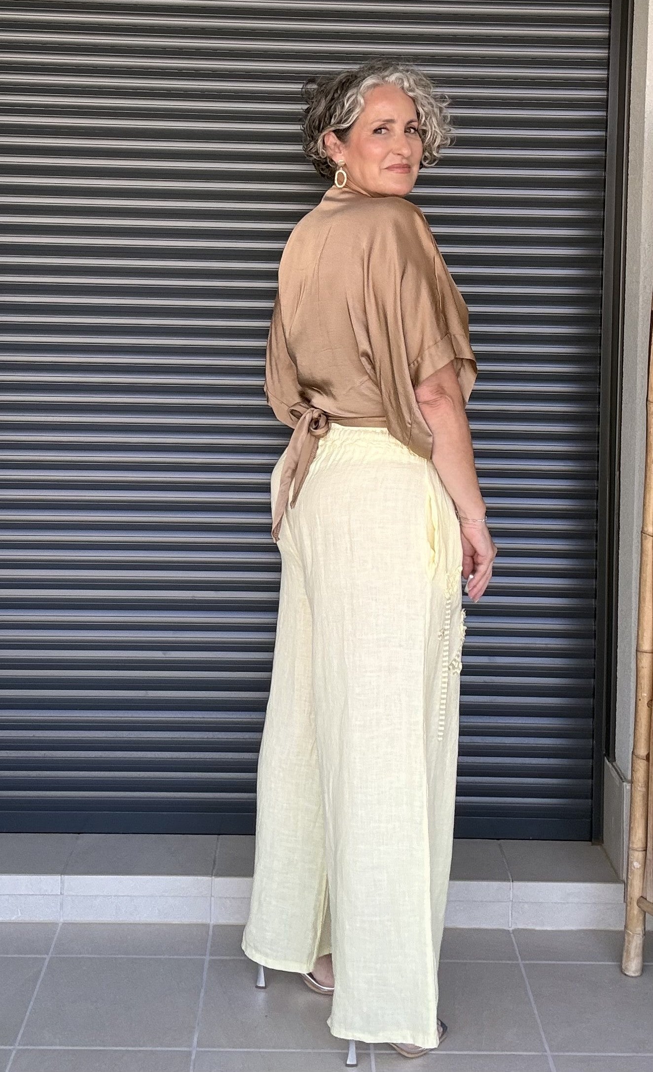 Pantalón Lino Amarillo