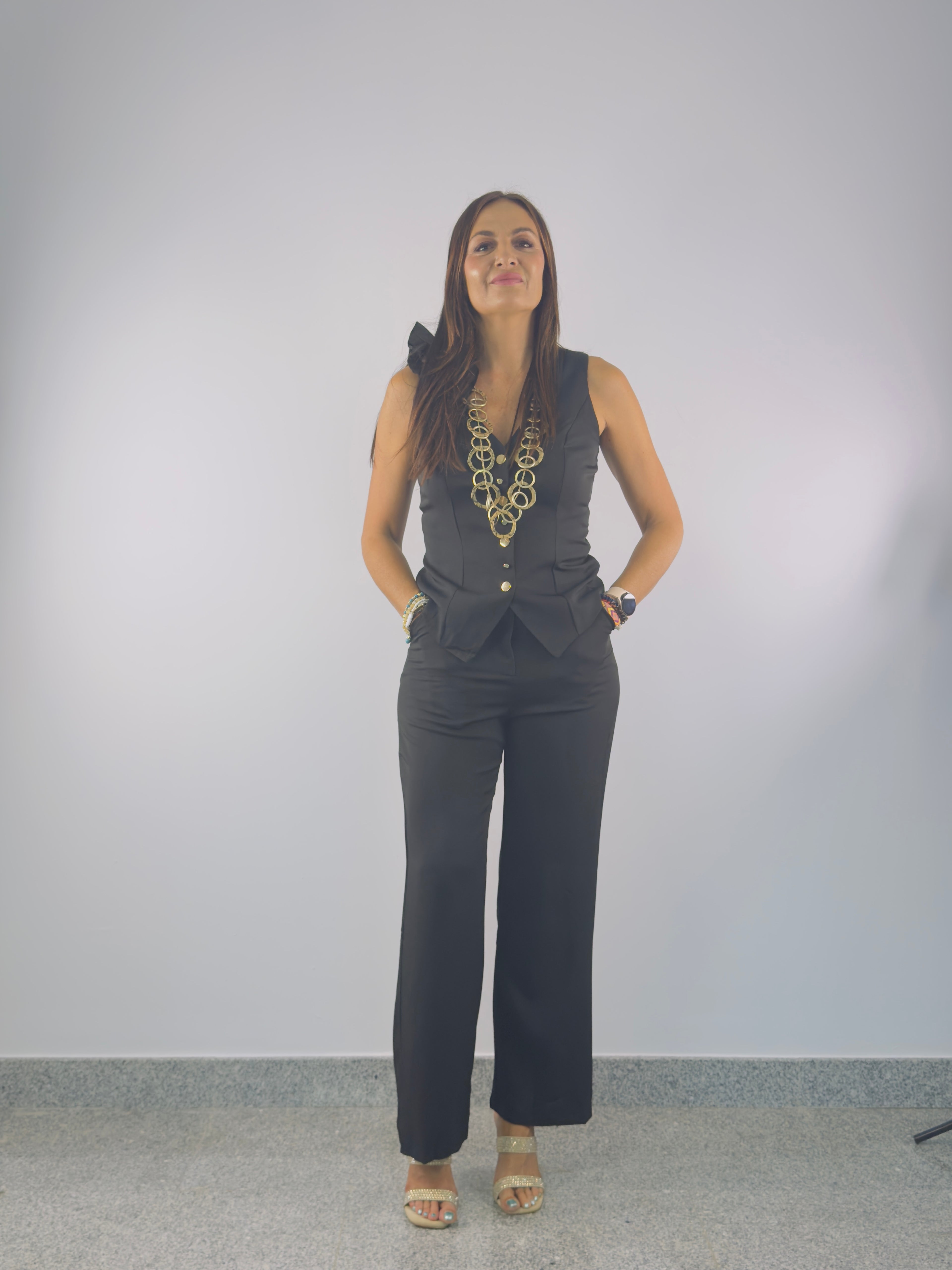 Conjunto Dos Piezas Chaleco y Pantalón Negro