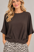Blusa oversize marrón chocolate
