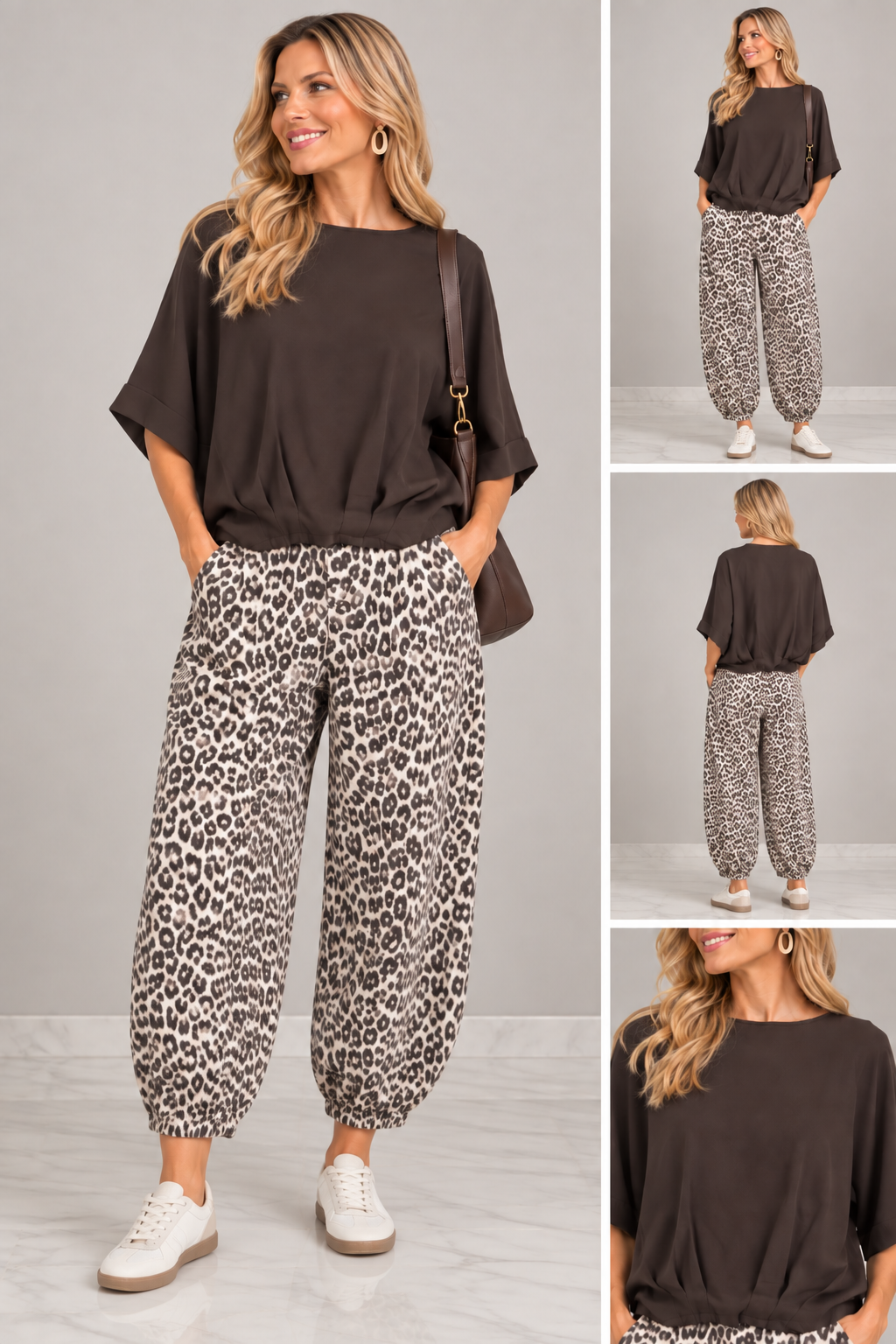 Blusa oversize marrón chocolate