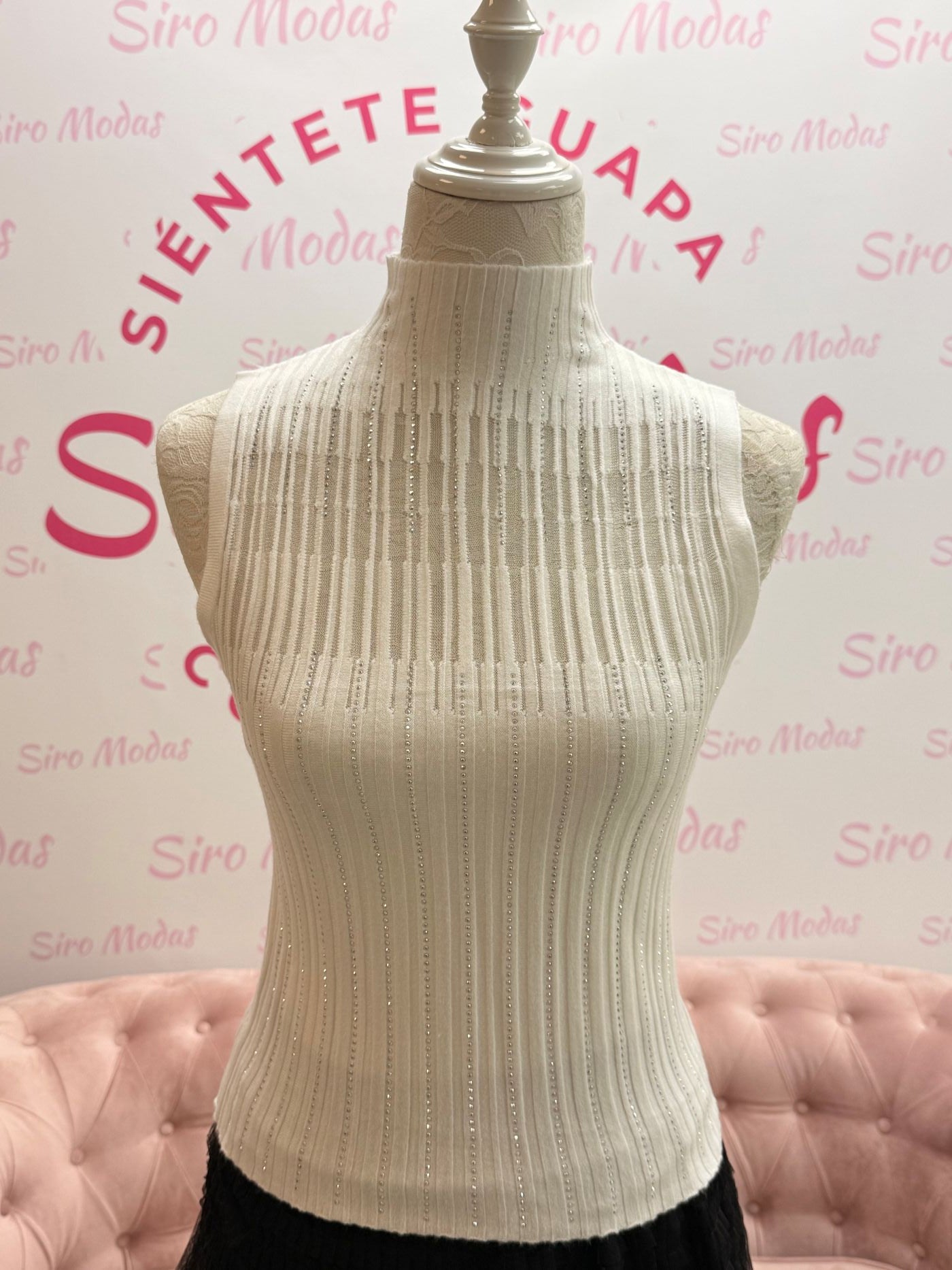 Top Blanco Cuello Cisne