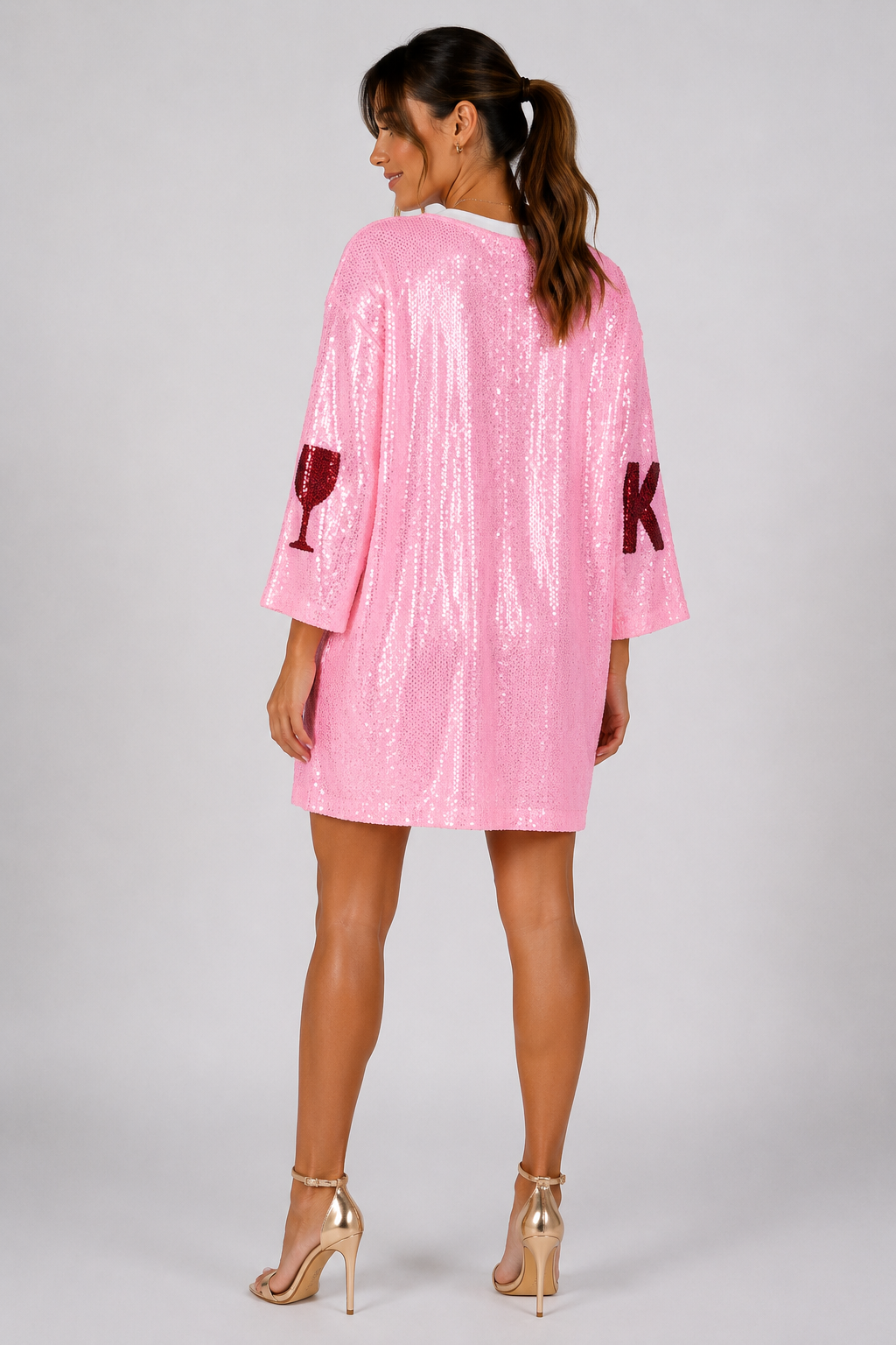 Vestido Lentejuelas Rosa