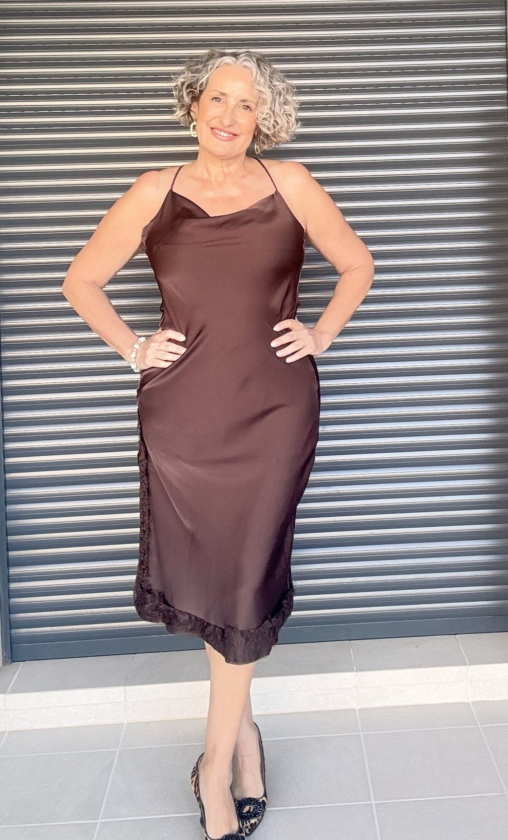 Vestido Lencero Marrón Chocolate