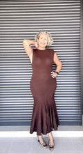 Vestido Sevilla Marrón Chocolate - Siro Modas