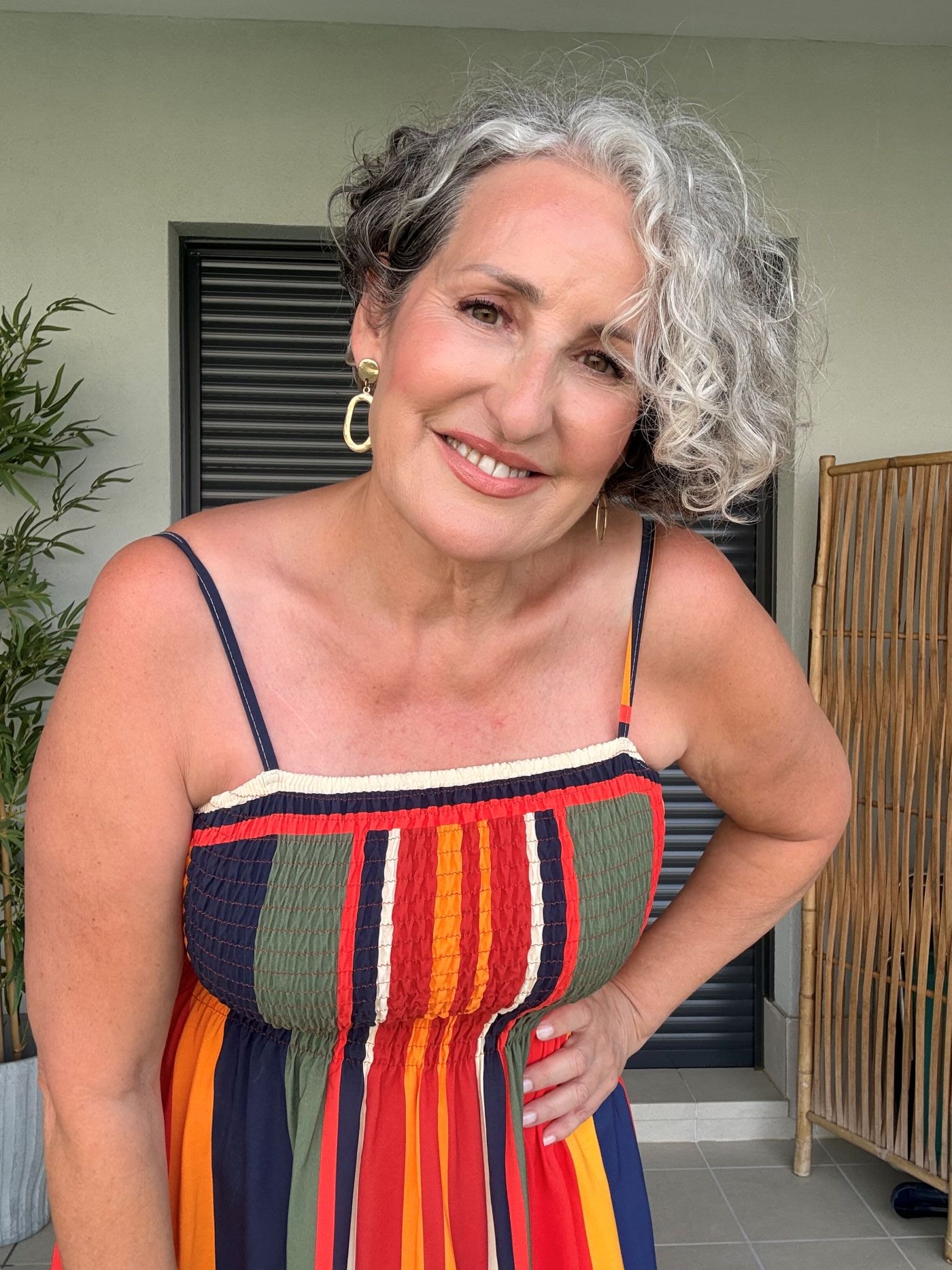 Vestido Largo Estampado Tropical