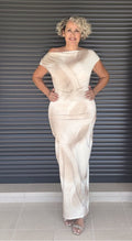 Vestido Beige Escote Bardot - Siro Modas