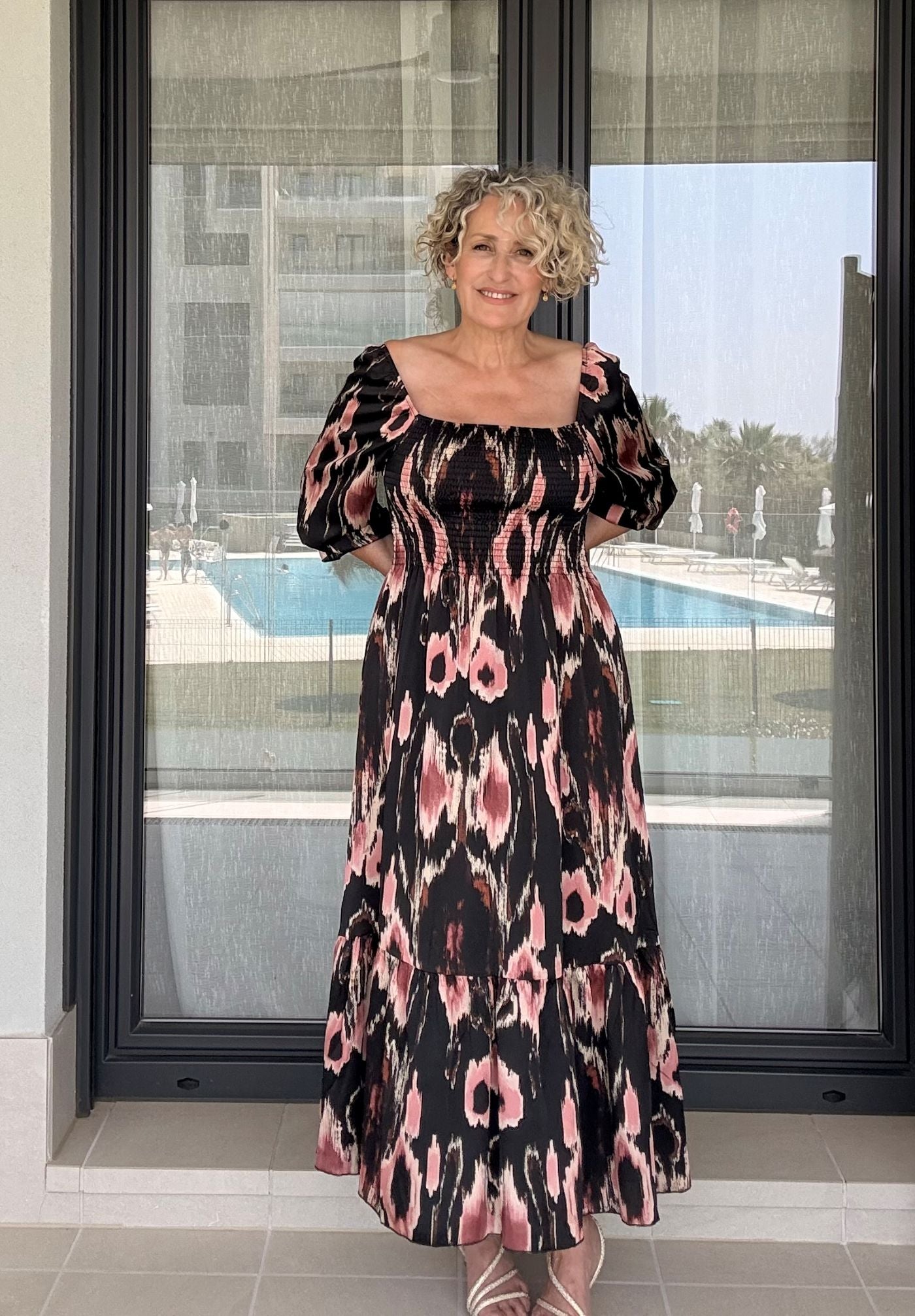 Robe Aura Manches Longues Imprimée
