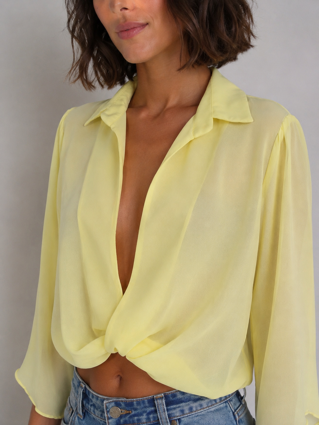 Blusa Amarilla Tul