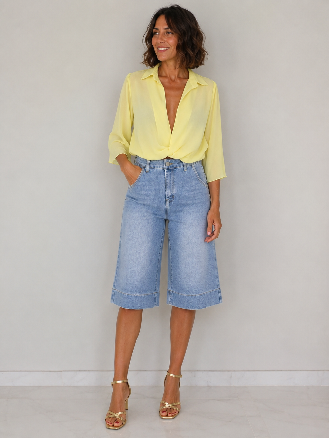Blusa Amarilla Tul