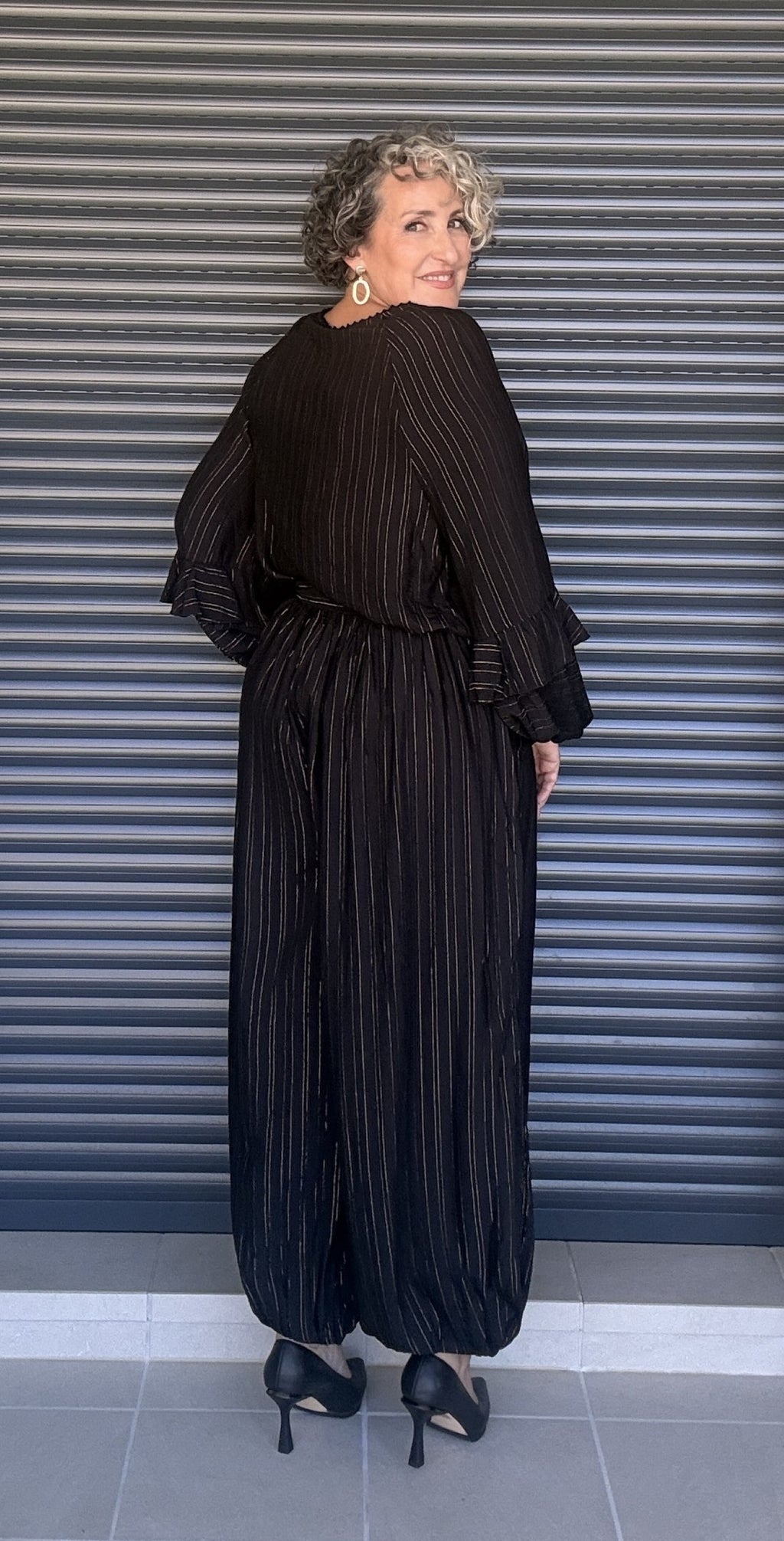 Pantalón Boho Chic Bombacho Negro