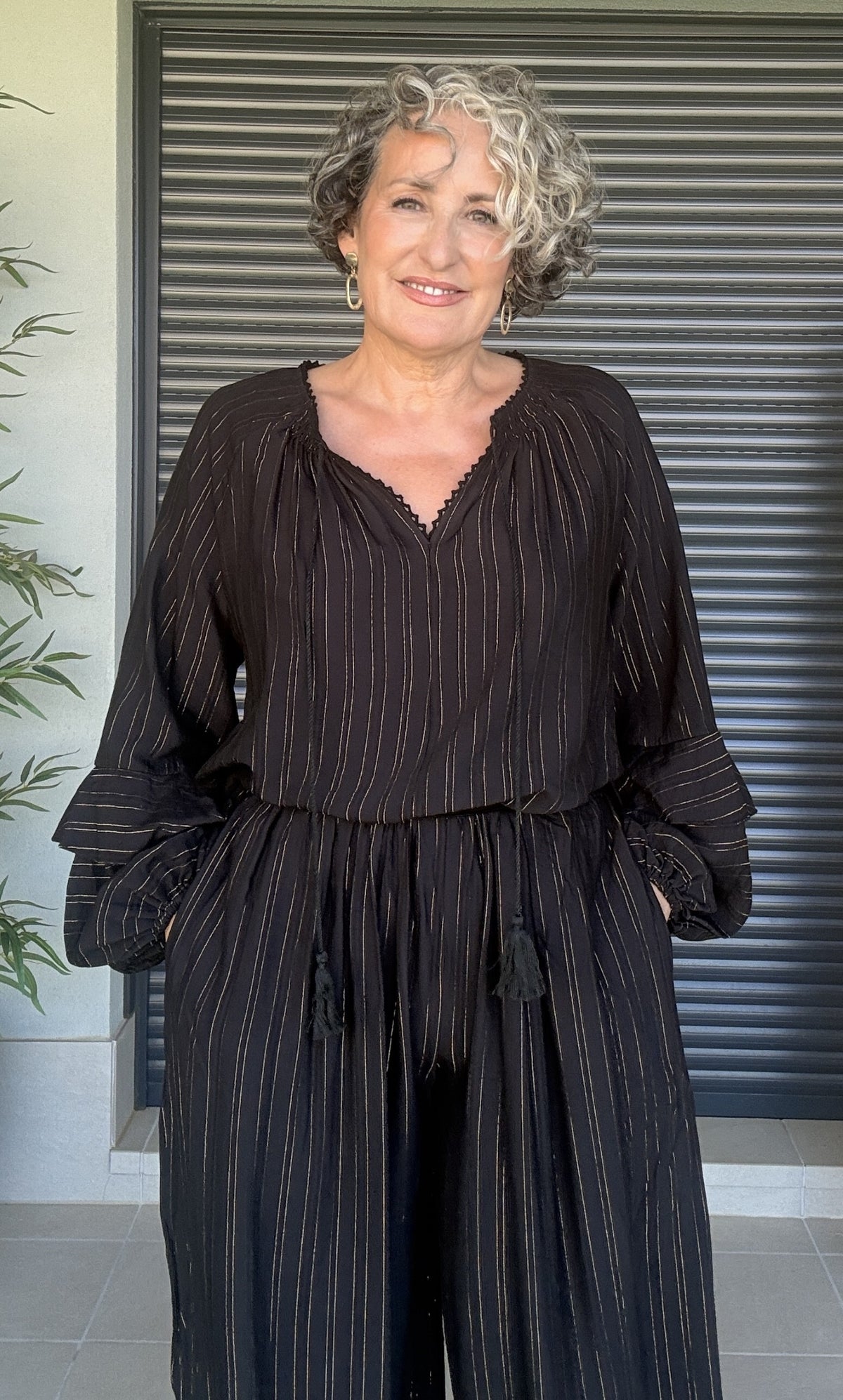 Pantalón Boho Chic Bombacho Negro