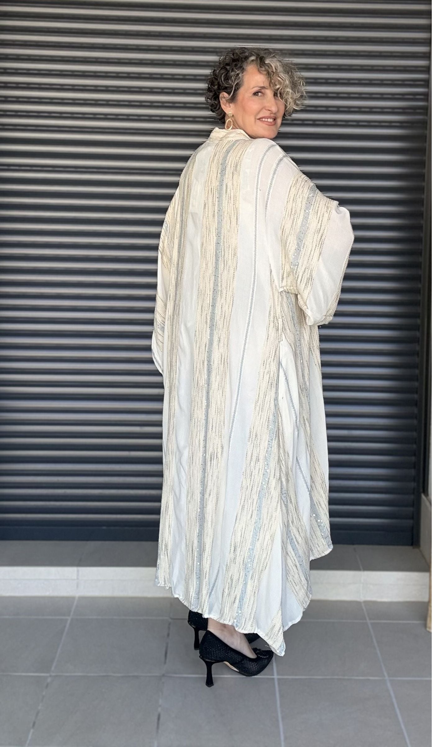 Kimono Indio Beige y Celeste