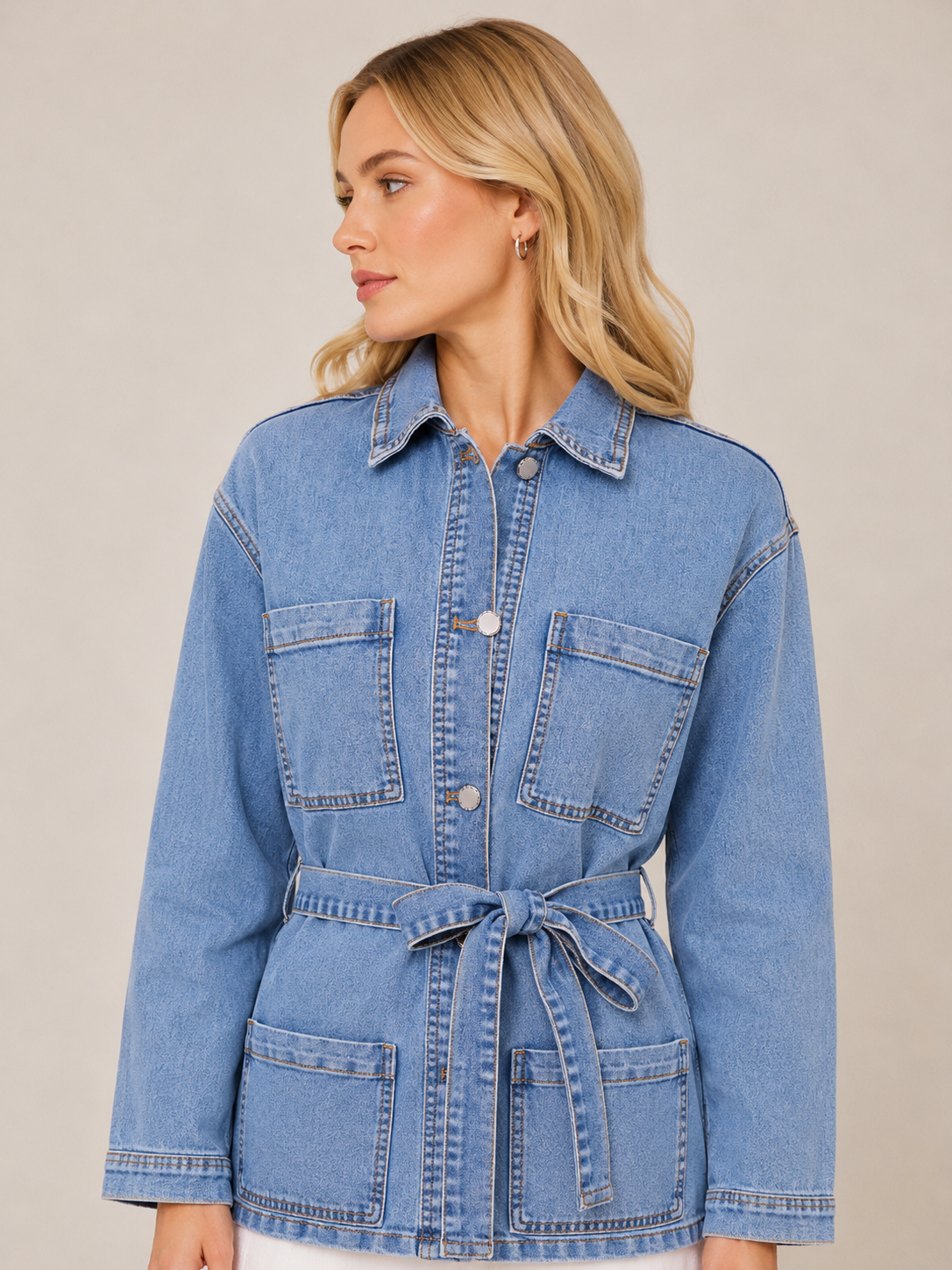 Chaqueta Vaquera con Cinturón