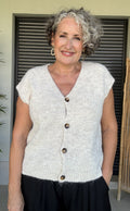 Chaqueta Abotonada Crema