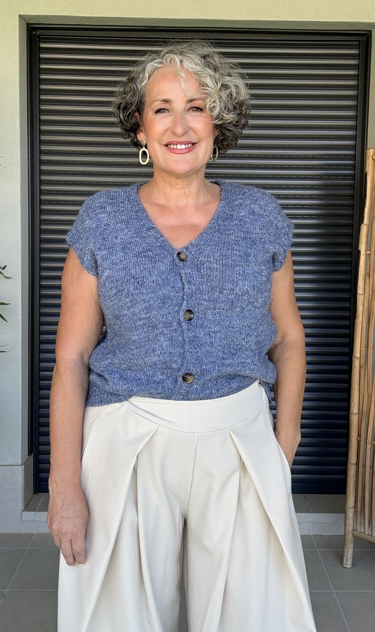 Chaqueta Abotonada Azul
