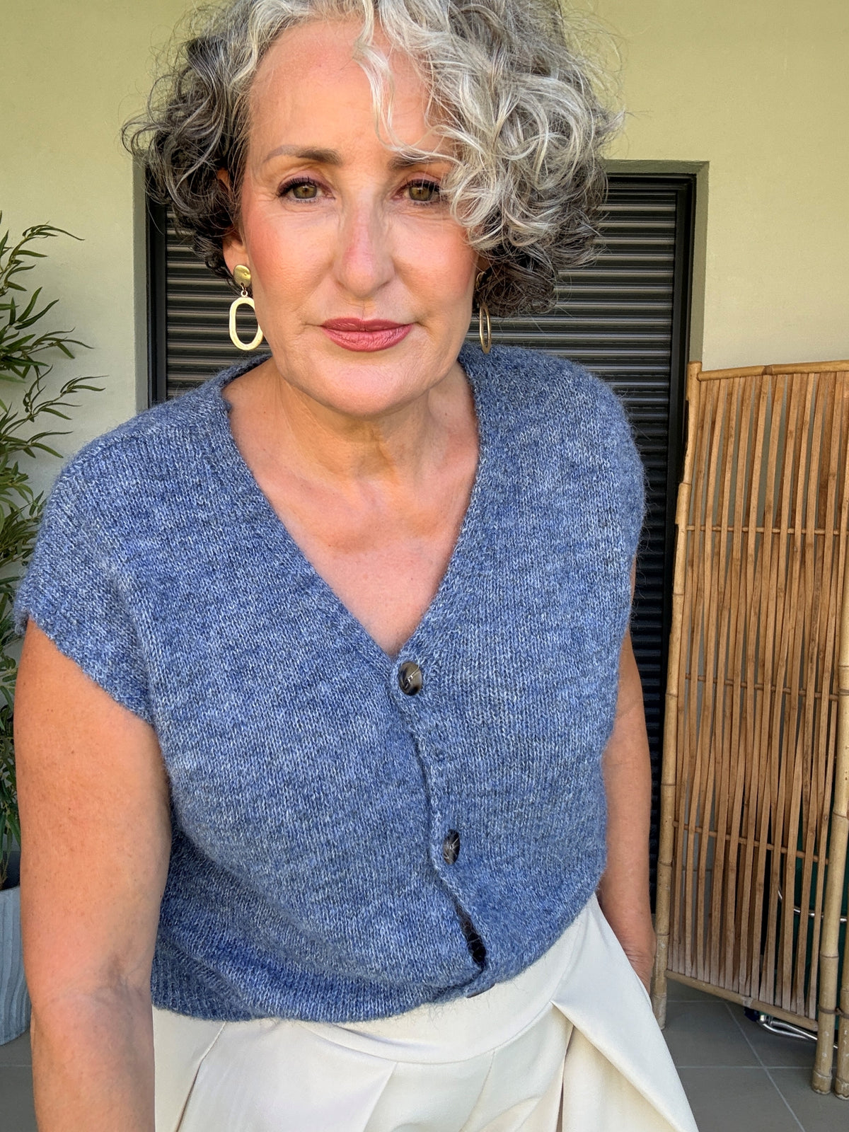 Chaqueta Abotonada Azul