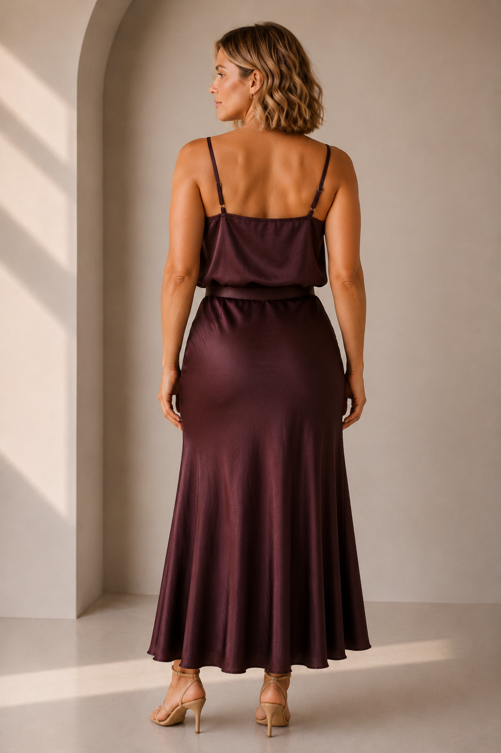 Conjunto Tres Piezas Satinado