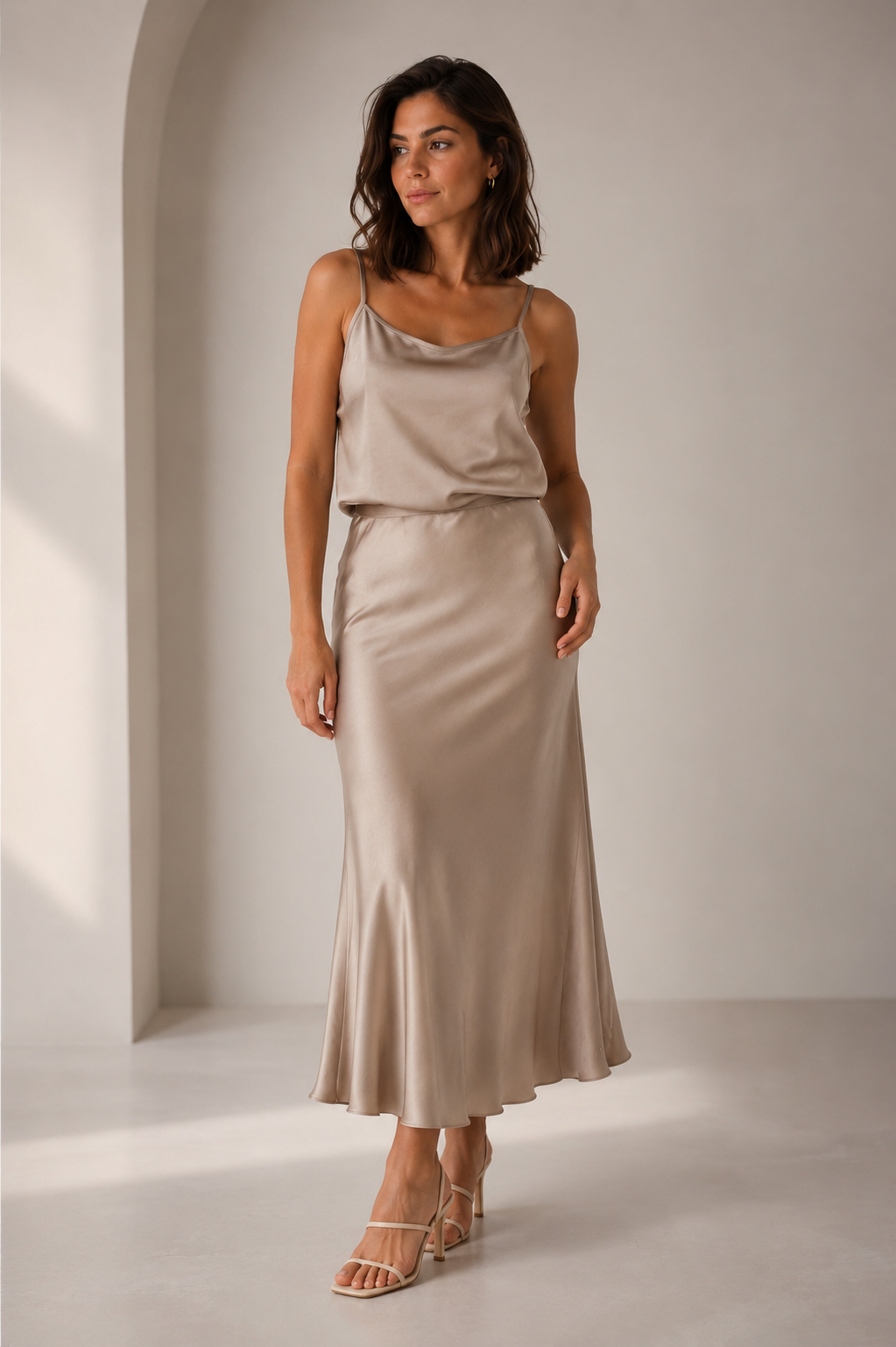 Conjunto Tres Piezas Satinado