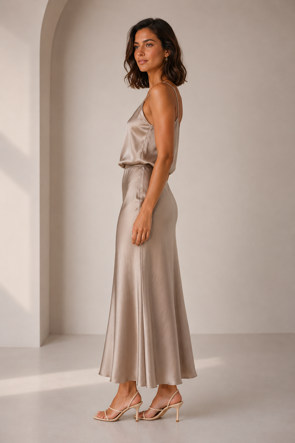 Conjunto Tres Piezas Satinado