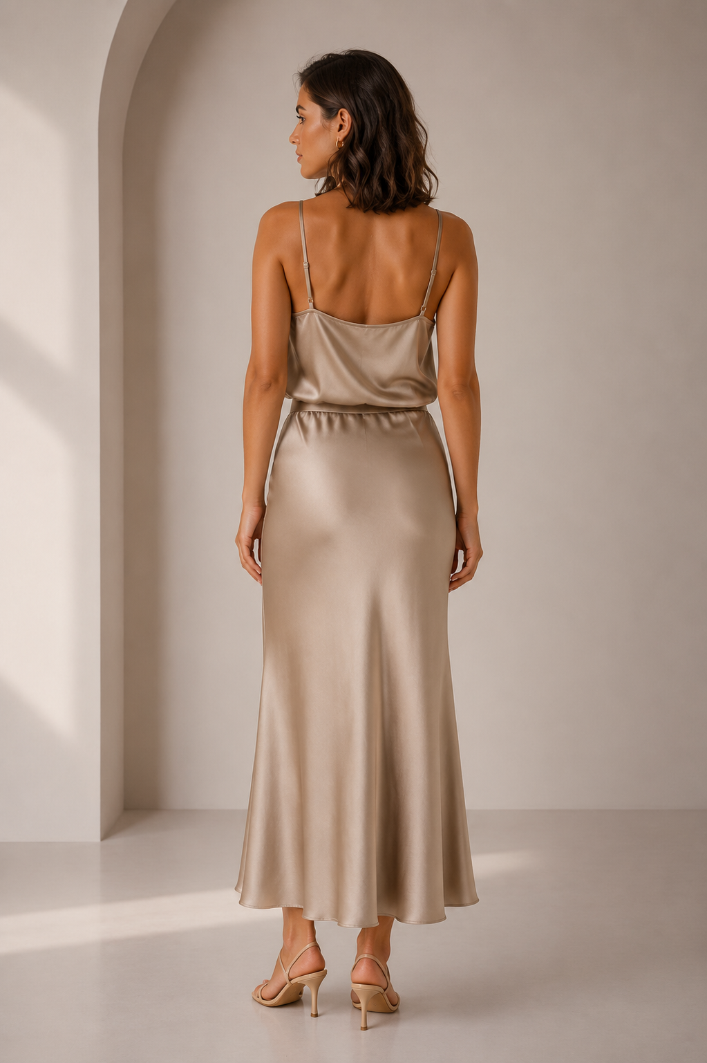 Conjunto Tres Piezas Satinado