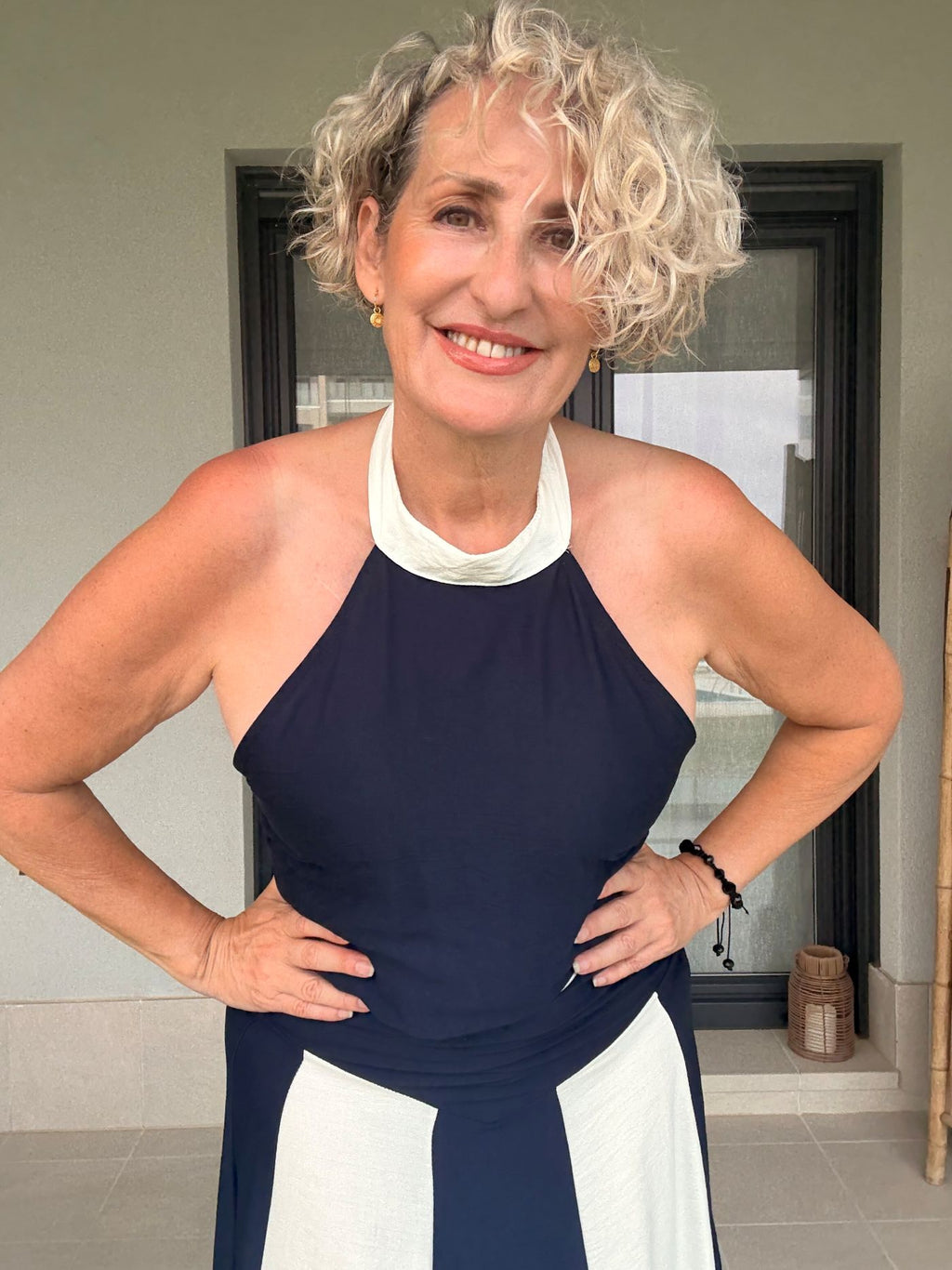 Conjunto Dos Piezas Marino y Blanco Lia