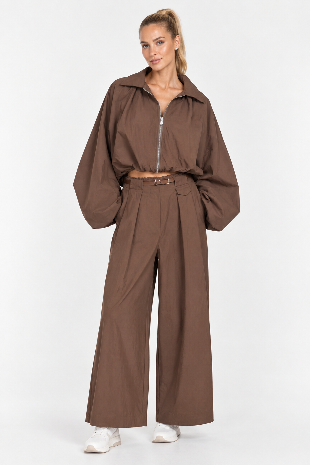 Bomber Marrón Gabardina