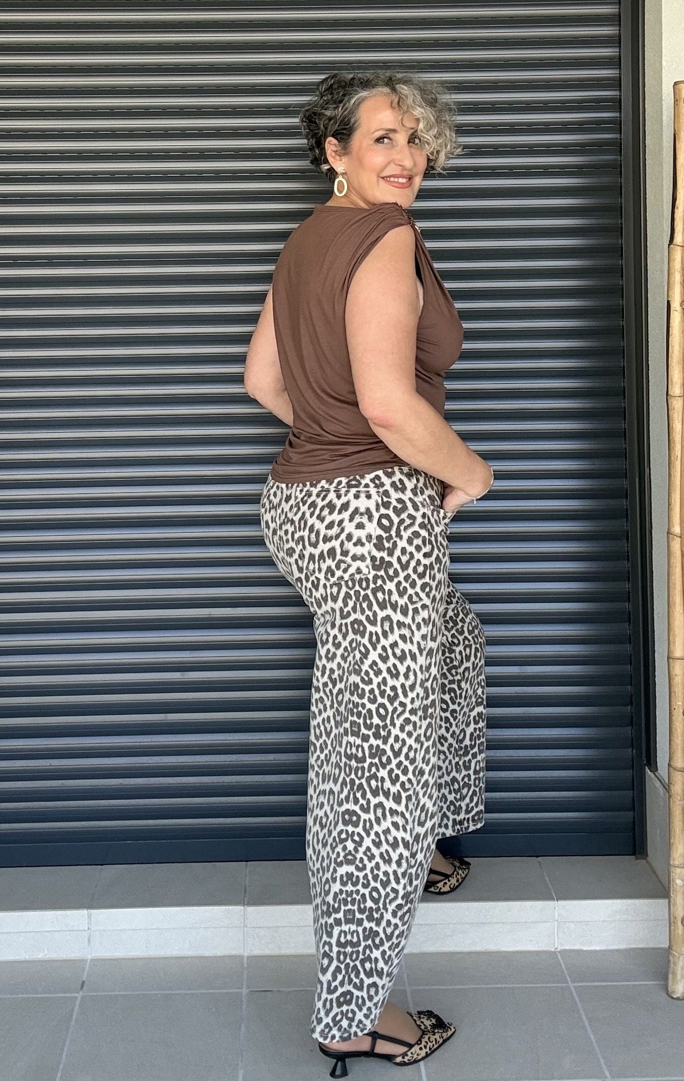 Pantalón Denim Globo Animal Print
