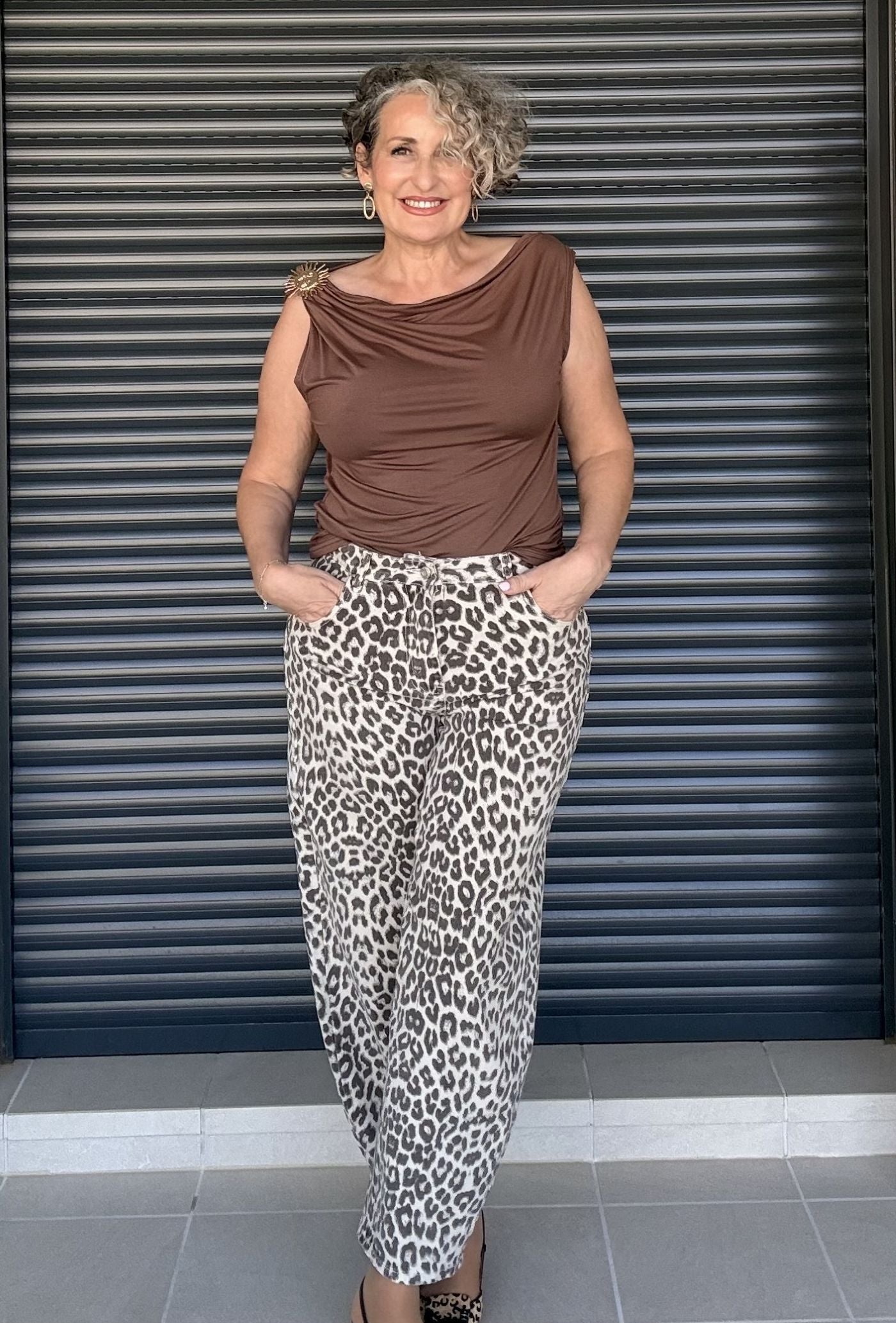 Pantalón Denim Globo Animal Print