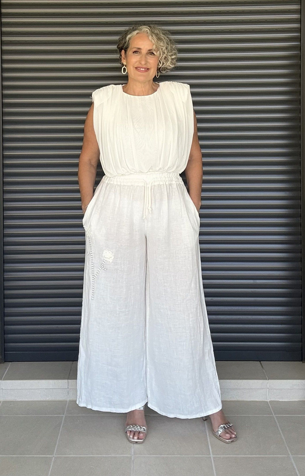 Pantalón Lino Blanco