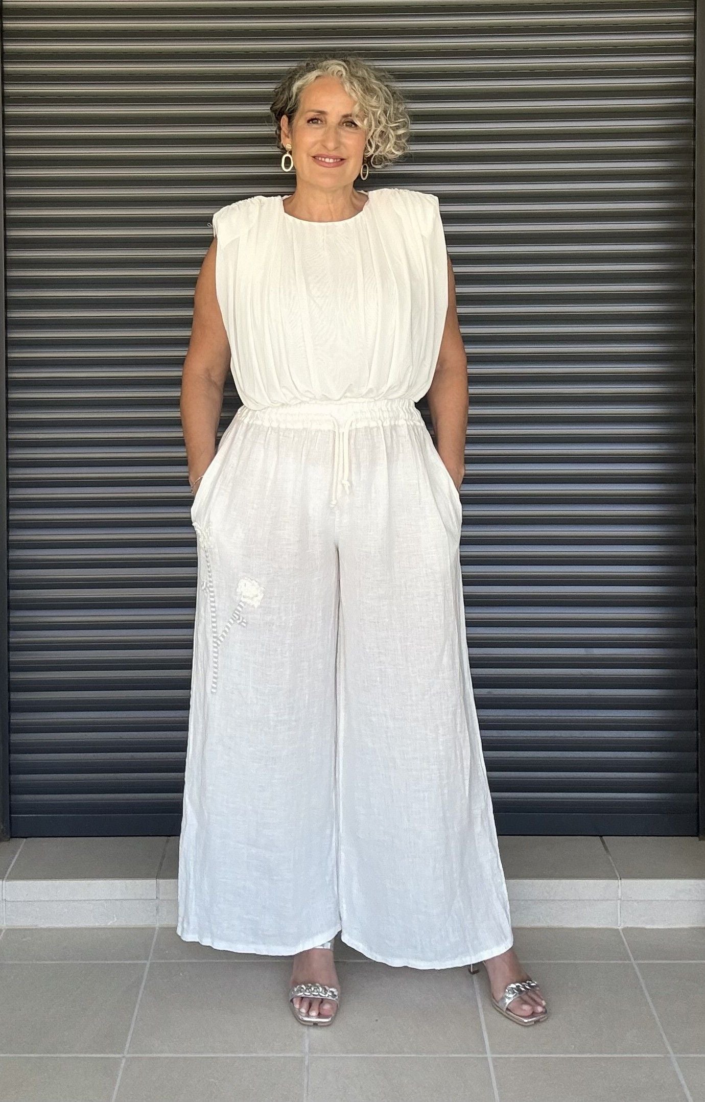 Pantalón Lino Blanco