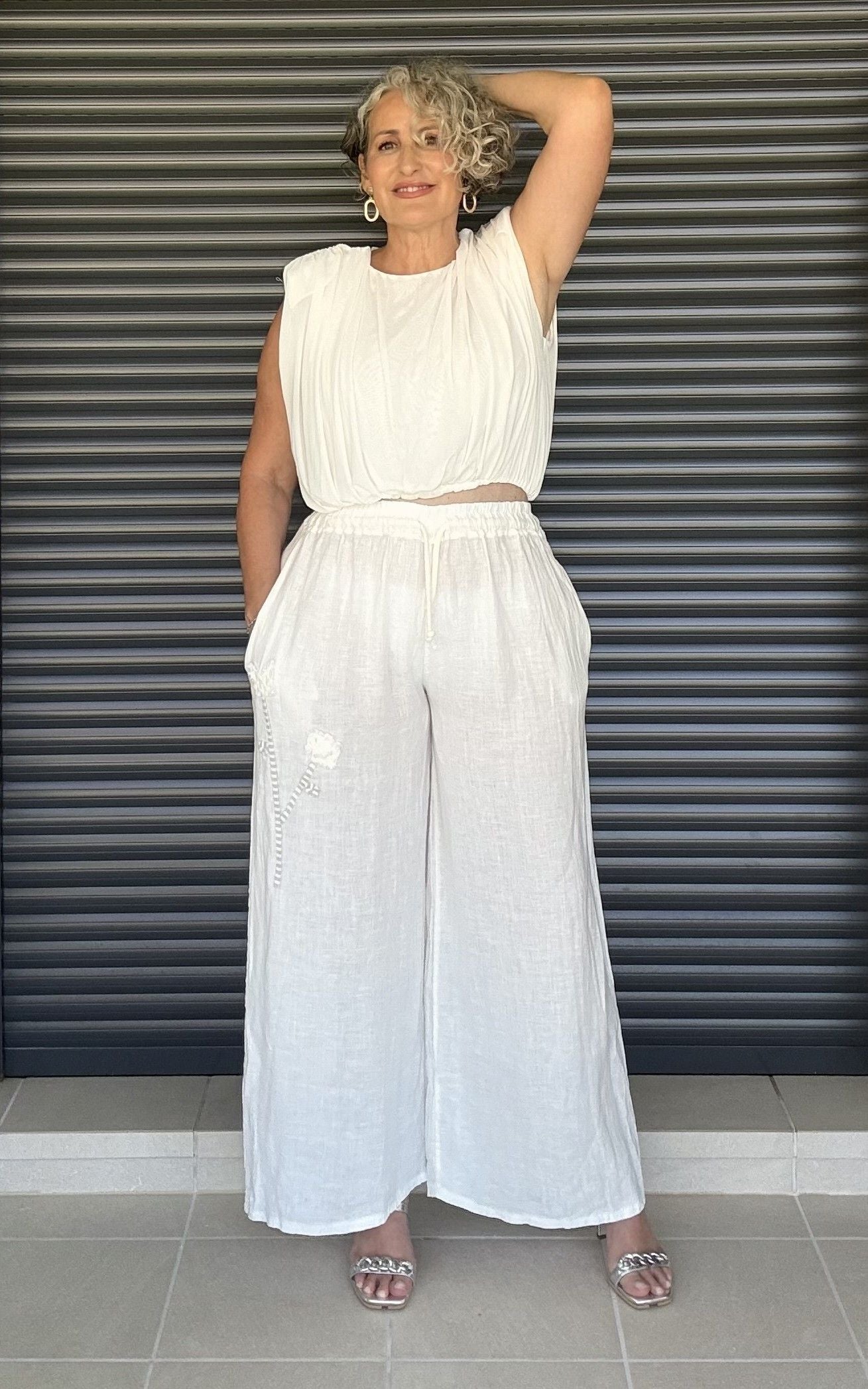 Pantalón Lino Blanco